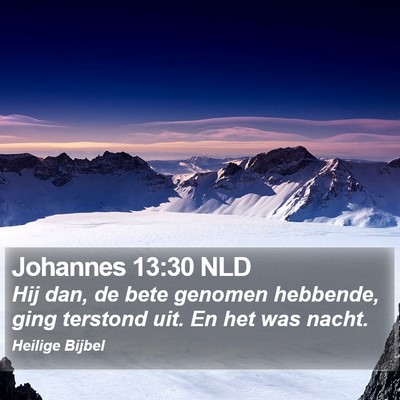 Johannes 13:30 NLD Bible Verse Image