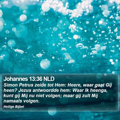 Johannes 13:36 NLD Bible Verse Image