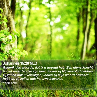 Johannes 15:20 NLD Bible Verse Image