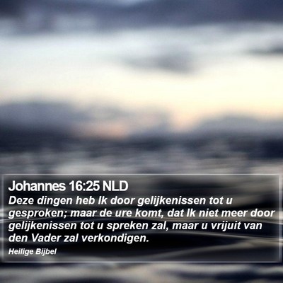 Johannes 16:25 NLD Bible Verse Image