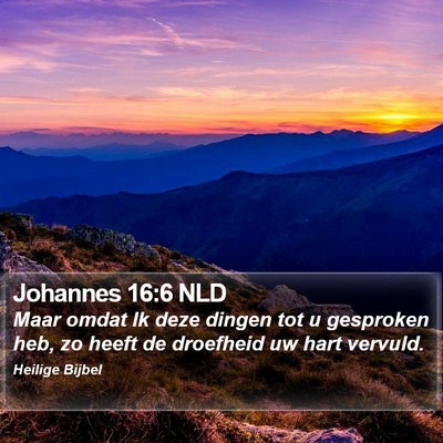 Johannes 16:6 NLD Bible Verse Image