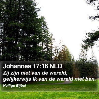 Johannes 17:16 NLD Bible Verse Image