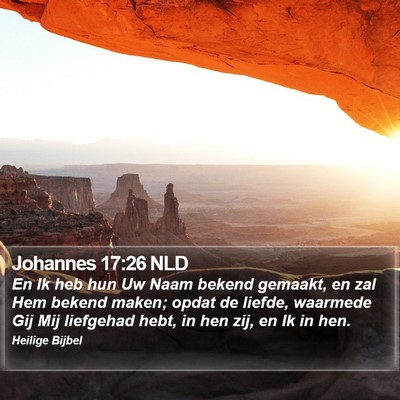 Johannes 17:26 NLD Bible Verse Image