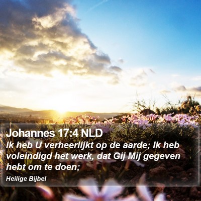 Johannes 17:4 NLD Bible Verse Image
