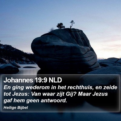 Johannes 19:9 NLD Bible Verse Image