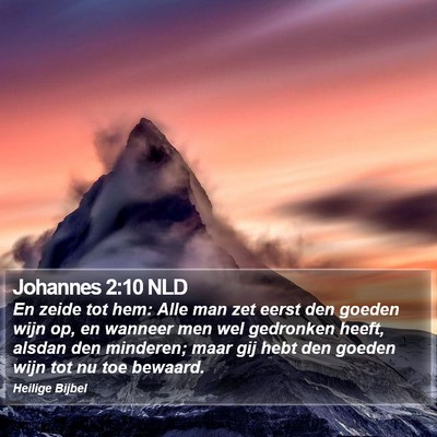 Johannes 2:10 NLD Bible Verse Image