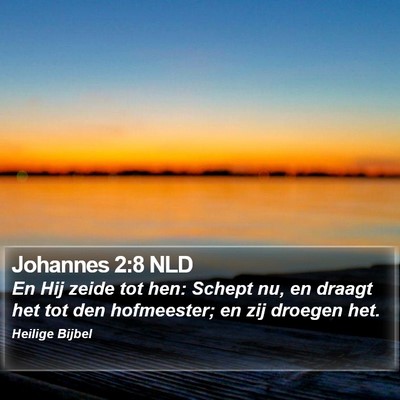 Johannes 2:8 NLD Bible Verse Image