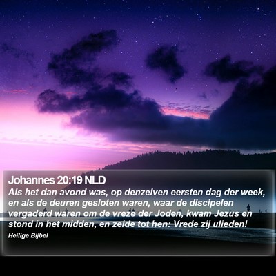 Johannes 20:19 NLD Bible Verse Image