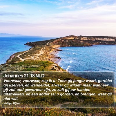 Johannes 21:18 NLD Bible Verse Image