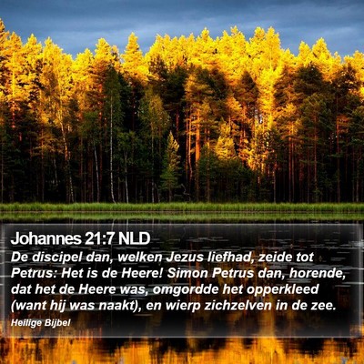 Johannes 21:7 NLD Bible Verse Image