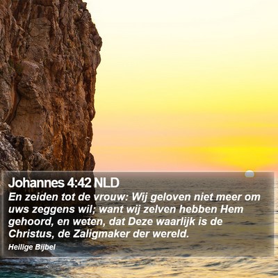 Johannes 4:42 NLD Bible Verse Image