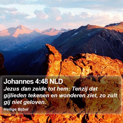 Johannes 4:48 NLD Bible Verse Image