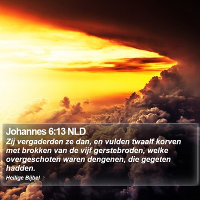 Johannes 6:13 NLD Bible Verse Image