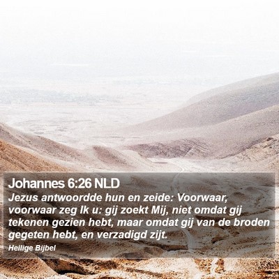 Johannes 6:26 NLD Bible Verse Image