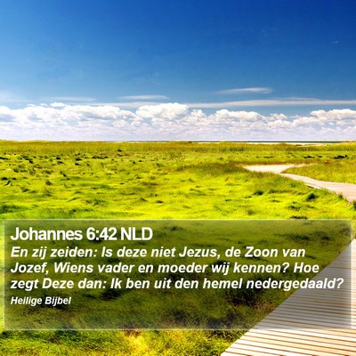 Johannes 6:42 NLD Bible Verse Image