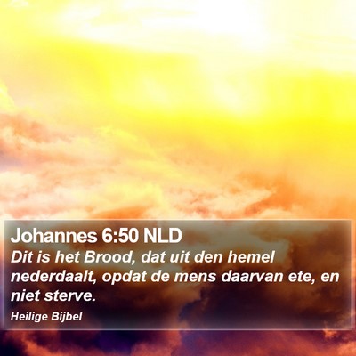 Johannes 6:50 NLD Bible Verse Image