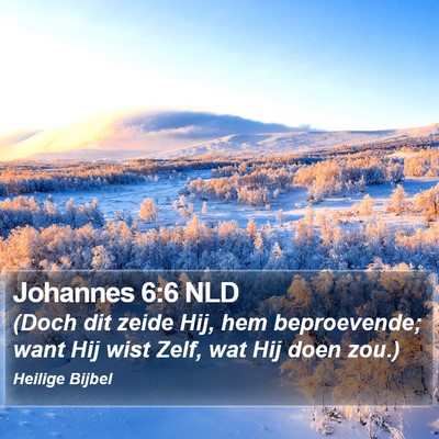Johannes 6:6 NLD Bible Verse Image