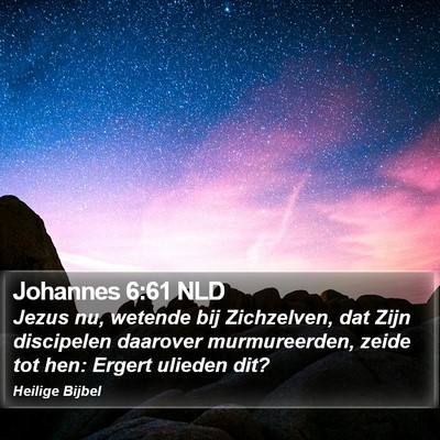 Johannes 6:61 NLD Bible Verse Image