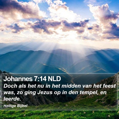 Johannes 7:14 NLD Bible Verse Image