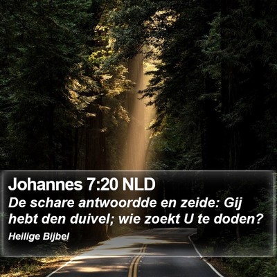 Johannes 7:20 NLD Bible Verse Image