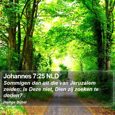 Johannes 7:25 NLD Bible Verse Image