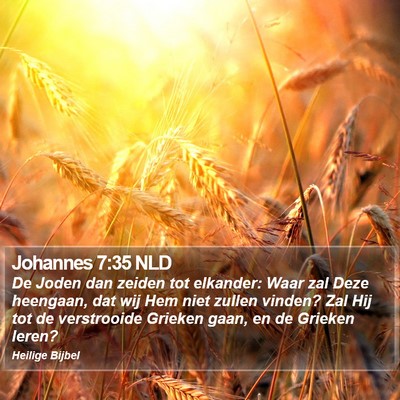 Johannes 7:35 NLD Bible Verse Image