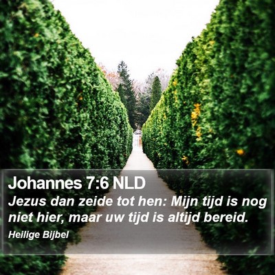Johannes 7:6 NLD Bible Verse Image