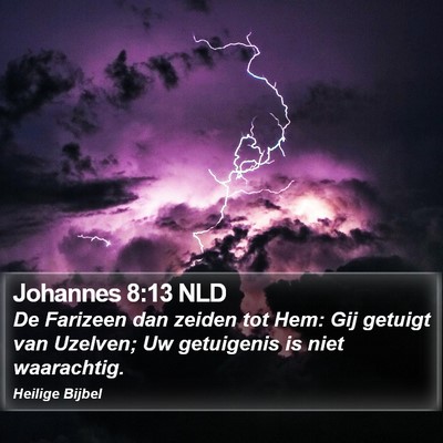 Johannes 8:13 NLD Bible Verse Image