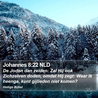Johannes 8:22 NLD Bible Verse Image
