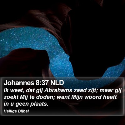 Johannes 8:37 NLD Bible Verse Image
