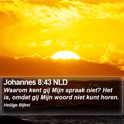 Johannes 8:43 NLD Bible Verse Image
