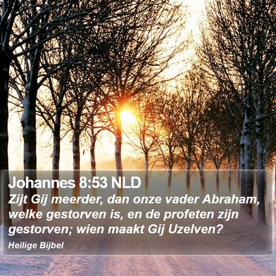 Johannes 8:53 NLD Bible Verse Image