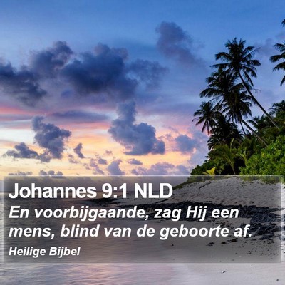 Johannes 9:1 NLD Bible Verse Image