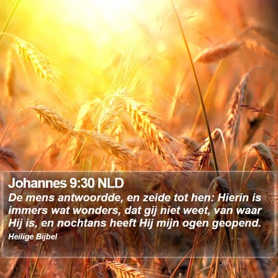 Johannes 9:30 NLD Bible Verse Image