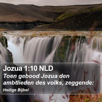 Jozua 1:10 NLD Bible Verse Image
