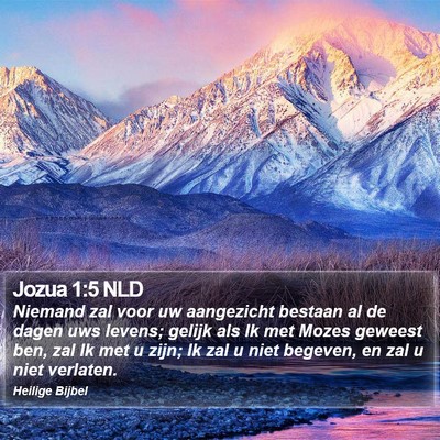 Jozua 1:5 NLD Bible Verse Image