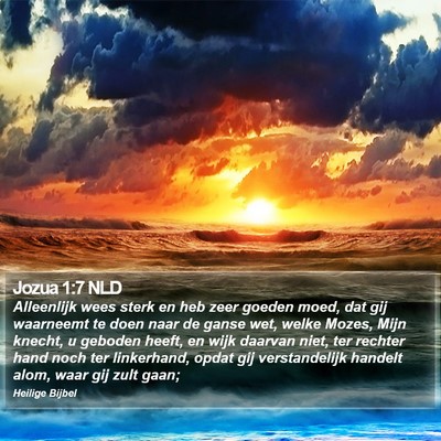 Jozua 1:7 NLD Bible Verse Image