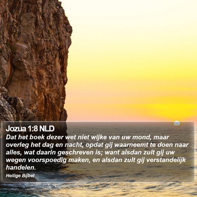 Jozua 1:8 NLD Bible Verse Image