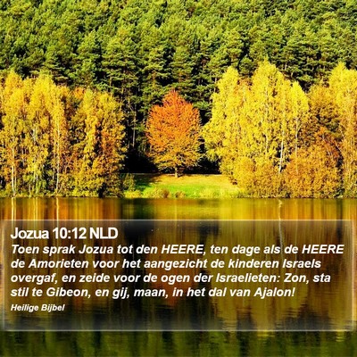 Jozua 10:12 NLD Bible Verse Image