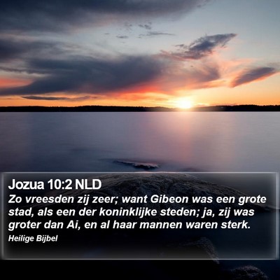 Jozua 10:2 NLD Bible Verse Image