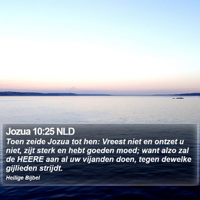Jozua 10:25 NLD Bible Verse Image