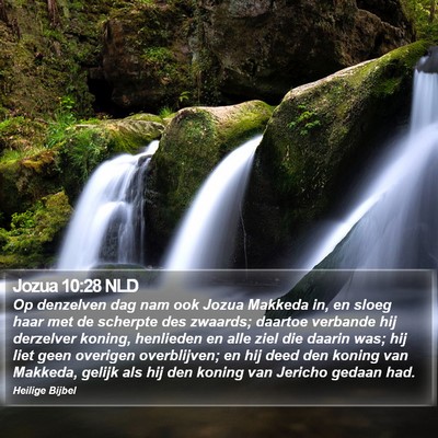 Jozua 10:28 NLD Bible Verse Image
