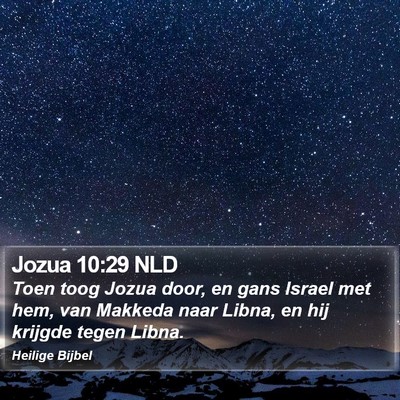 Jozua 10:29 NLD Bible Verse Image