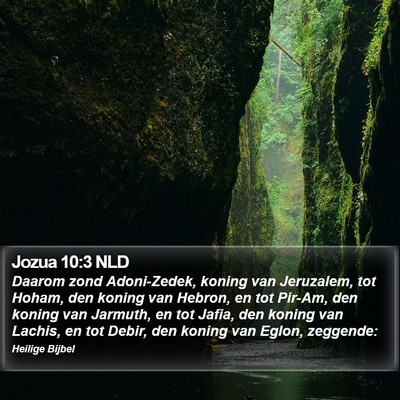 Jozua 10:3 NLD Bible Verse Image