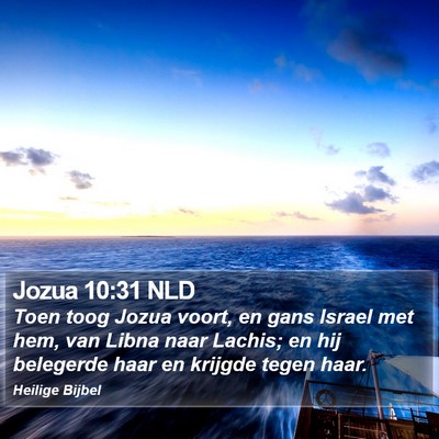 Jozua 10:31 NLD Bible Verse Image