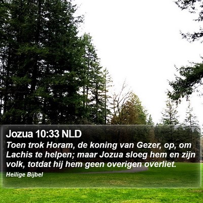Jozua 10:33 NLD Bible Verse Image