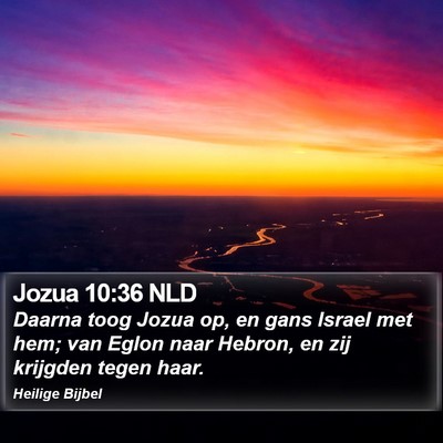 Jozua 10:36 NLD Bible Verse Image