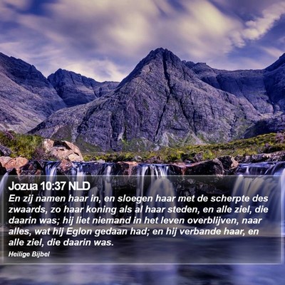 Jozua 10:37 NLD Bible Verse Image
