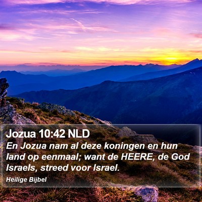Jozua 10:42 NLD Bible Verse Image