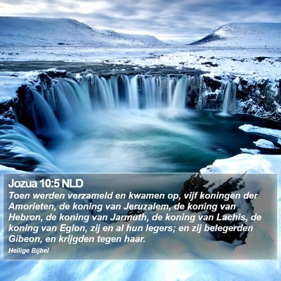 Jozua 10:5 NLD Bible Verse Image